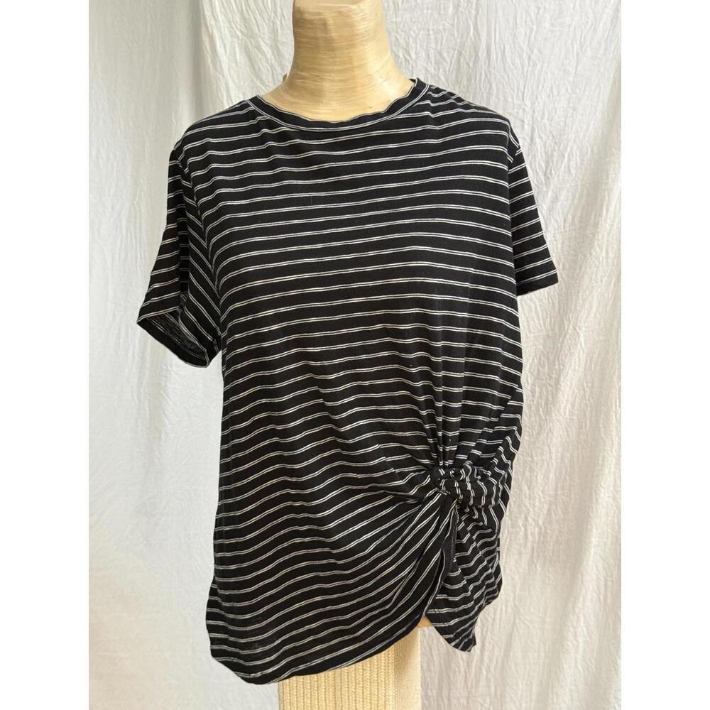 J Harper black and white top.
